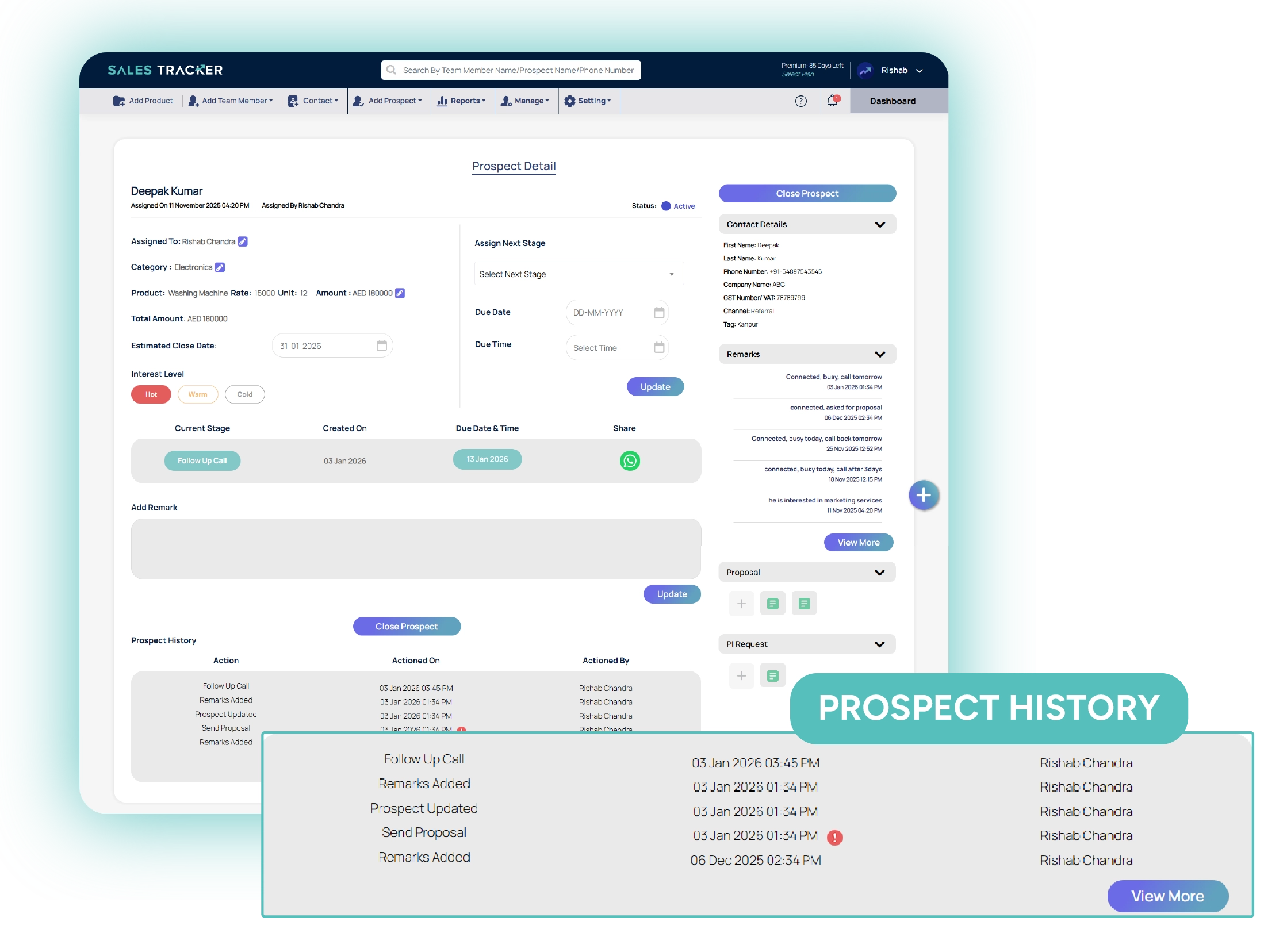 Prospect History
