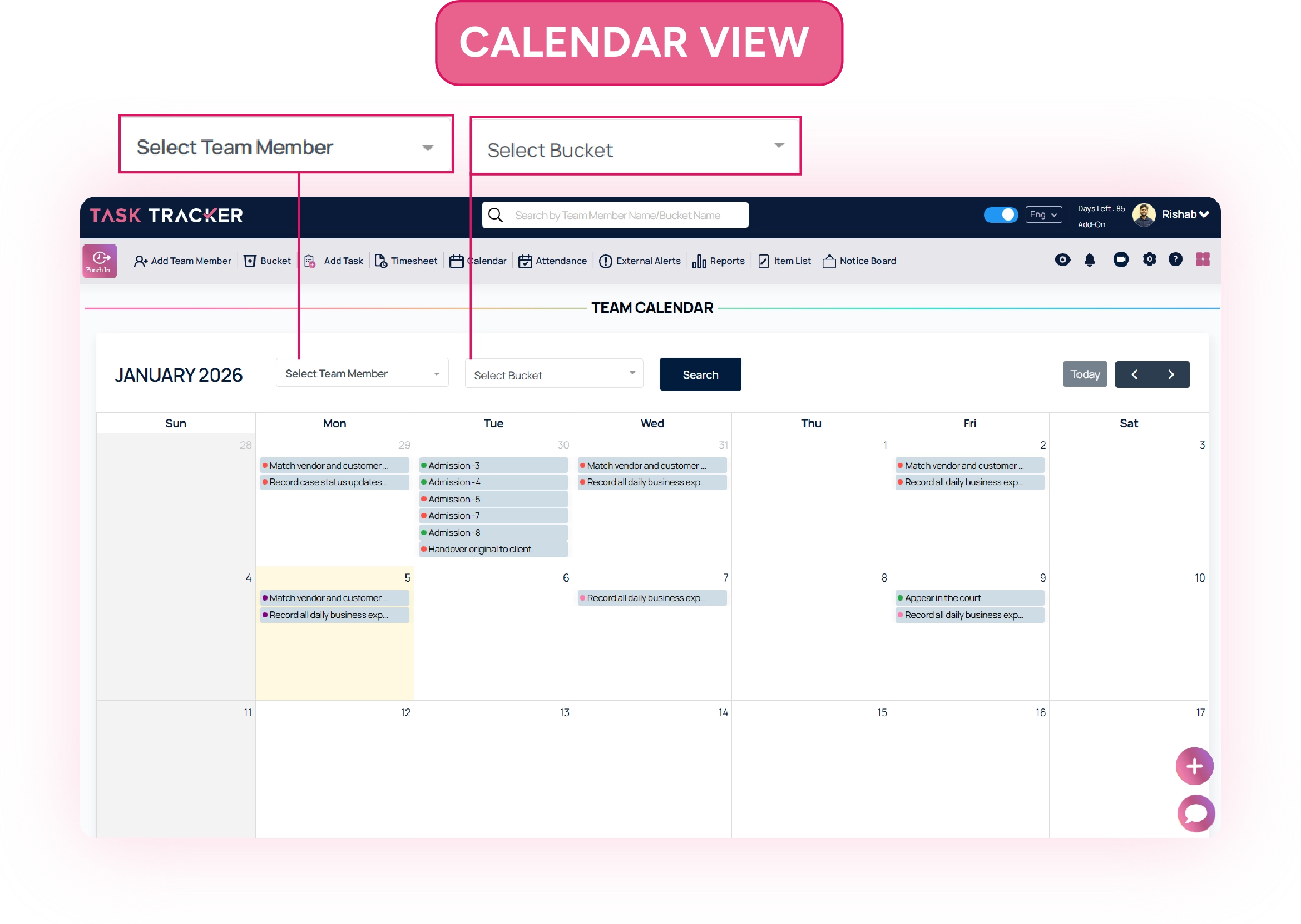 Calendar View